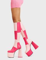 Lamoda Getting Better Platform Knee High Boots, view 3