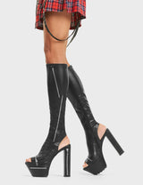 Lamoda Give It Up Platform Knee High Boots, view 3