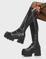 Lamoda Go Figure Chunky Platform Knee High Boots, view 2