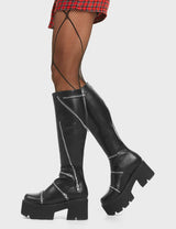Lamoda Go Figure Chunky Platform Knee High Boots, view 4