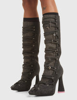 Lamoda Healing Platform Knee High Boots, view 2