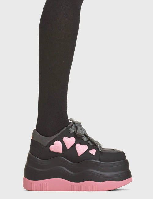 Lamoda Heart On My Sleeve Chunky Platform Sneakers