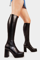 Lamoda Humble Platform Knee High Boots, view 2