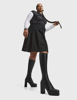 Lamoda Humble Super Stretchy Chunky Platform Thigh HIgh Boots, view 3