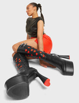 Lamoda Intimate Platform Knee High Boots, view 3