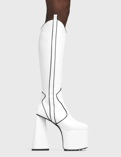 Lamoda Keep It Up Platform Knee High Boots