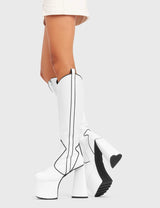 Lamoda Keep It Up Platform Knee High Boots, view 2