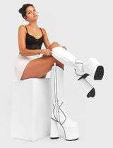 Lamoda Keep It Up Platform Knee High Boots, view 3
