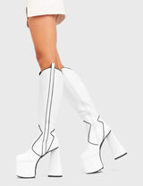 Lamoda Keep It Up Platform Knee High Boots, view 4