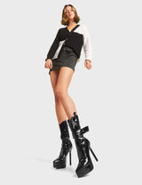 Lamoda Keep Waiting Wester Platform calf Boots, view 3