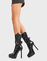 Lamoda Keep Waiting Wester Platform calf Boots, view 4