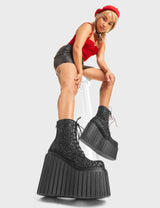 Lamoda Cross Roads Chunky Platform Creeper Ankle Boots, view 3