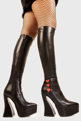 Lamoda Love Potion Platform Knee High Boots, view 4