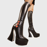 Lamoda Love Potion Platform Knee High Boots, view 5