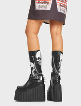 Lamoda Mayhem Chunky Platform Knee High Boots, view 2
