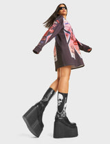 Lamoda Mayhem Chunky Platform Knee High Boots, view 3