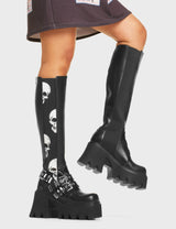 Lamoda Mayhem Chunky Platform Knee High Boots, view 2