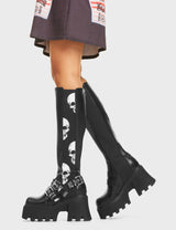 Lamoda Mayhem Chunky Platform Knee High Boots, view 4