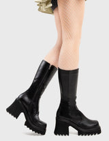 Lamoda Mind Pool Chunky Platform Calf Boots, view 3