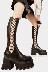 Lamoda Misery Business Chunky Platform Knee High Boots, view 2