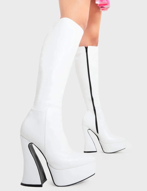 Lamoda Money Moves Platform Knee High Boots