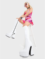Lamoda Money Moves Platform Knee High Boots, view 2
