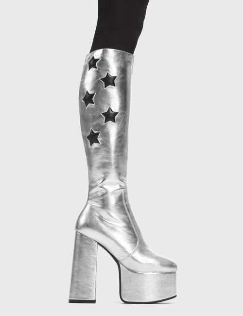 Lamoda Reflections Platform Knee High Boots