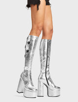 Lamoda Reflections Platform Knee High Boots, view 2