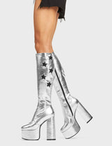 Lamoda Reflections Platform Knee High Boots, view 4