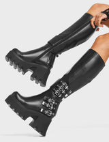 Lamoda My Prince Chunky Platform Knee High Boots, view 2
