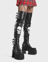 Lamoda Nemesis Chunky Platform Thigh High Boots, view 2