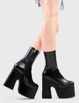 Lamoda Night Train Chunky Platform Ankle Boots, view 3