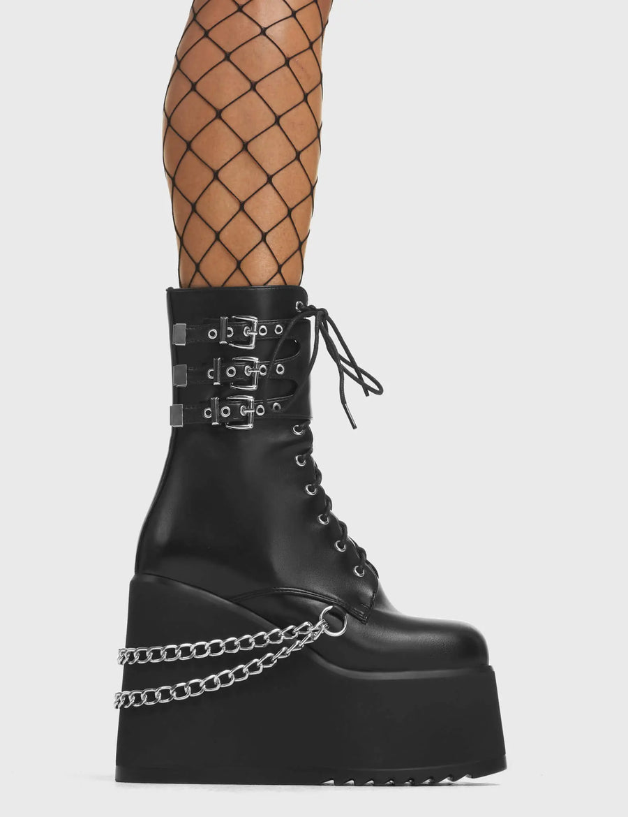 Lamoda Dumb Love Chunky Platform Ankle Boots