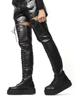 Lamoda No Turnin' Back Chunky Thigh High Creeper Boots, view 3