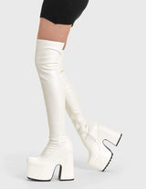 Lamoda Not Ready Chunky Platform Thigh High Boots, view 3