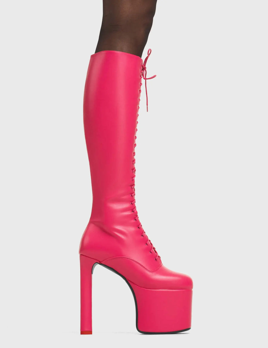 Lamoda Nowhere To Run Platform Knee High Boots
