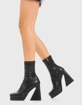 Lamoda Old Me Platform Ankle Boots, view 3
