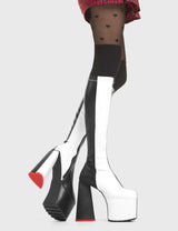 Lamoda Out The Gate Chunky Platform Knee High Boots, view 2