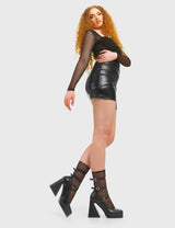 Lamoda Patchboard Platform Heels, view 3