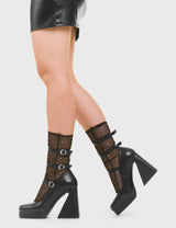 Lamoda Patchboard Platform Heels, view 4