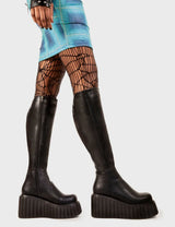 Lamoda Pillow Talk Chunky Creeper Platform Knee High Boots, view 3