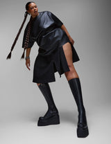 Lamoda Pillow Talk Super Stretchy Chunky Creeper Platform Knee High Boots, view 2