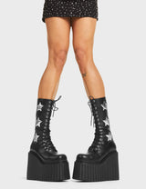 Lamoda Can't Cope Chunky Creeper Calf Boots, view 2