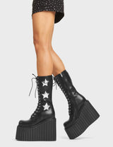 Lamoda Can't Cope Chunky Creeper Calf Boots, view 4