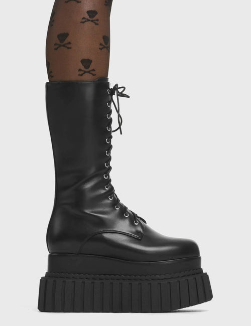 Lamoda Rock Out Chunky Platform Ceeper Calf Boots