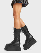 Lamoda Rock Out Chunky Platform Ceeper Calf Boots, view 4
