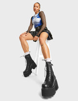 Lamoda Rocket Chunky Platform Ankle Boots, view 3