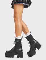 Lamoda Rocket Chunky Platform Ankle Boots, view 4