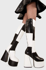Lamoda Runway Platform Knee High Boots, view 3