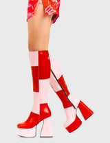 Lamoda Runway Platform Knee High Boots, view 3